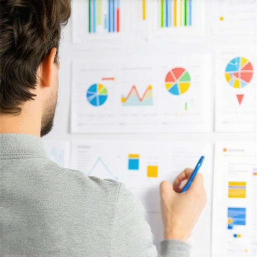 Expert strategizing local SEO Business professional analyzing local SEO maps and data charts