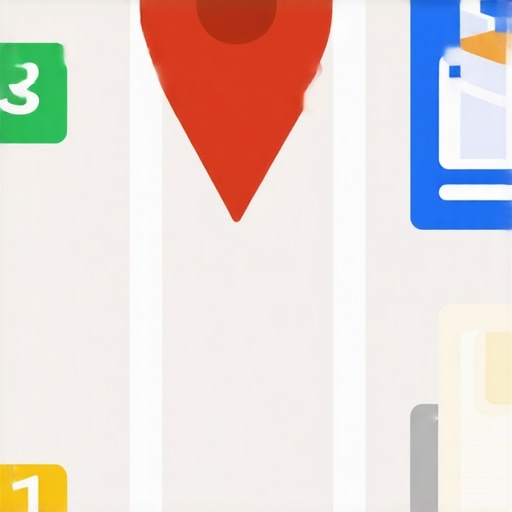 Local Business Google Maps Optimization Business owner optimizing Google Maps listing with reviews and SEO tools.