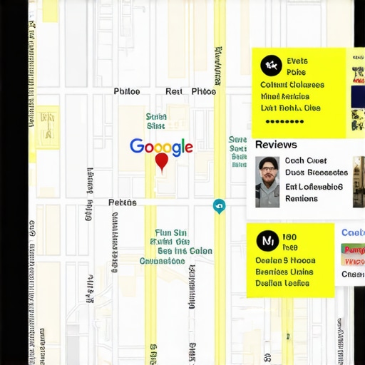 Screenshot of Google Maps with optimized local business profile elements
