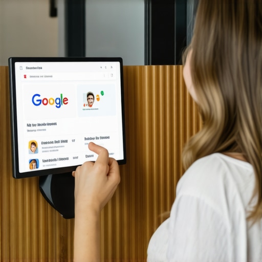 Business owner uploading photos and editing profile on Google My Business