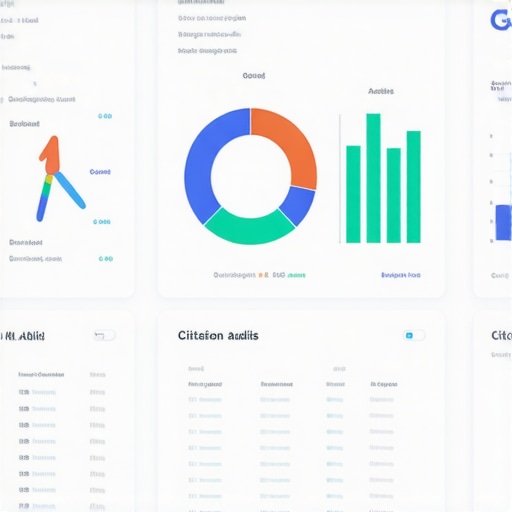 A person analyzing local SEO metrics on a computer screen with citation and review data.