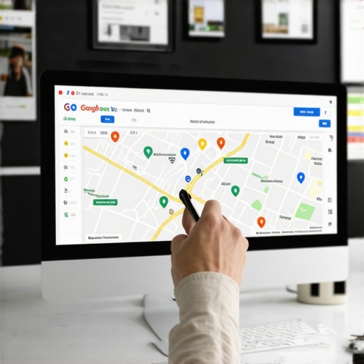 Person reviewing map ranking data on a computer monitor