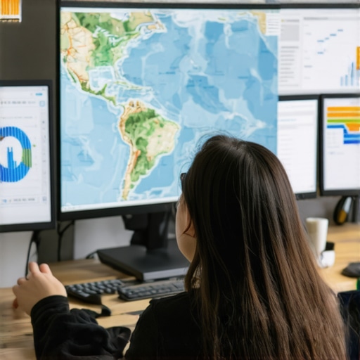 Person reviewing Google Maps analytics on a computer screen.