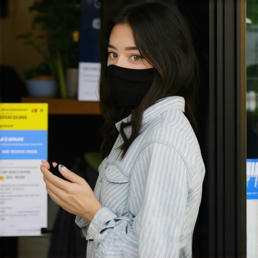 Customer Engagement in Storefront with AR Elements Business owner smiling and requesting reviews from happy customers near AR markers outside a shop