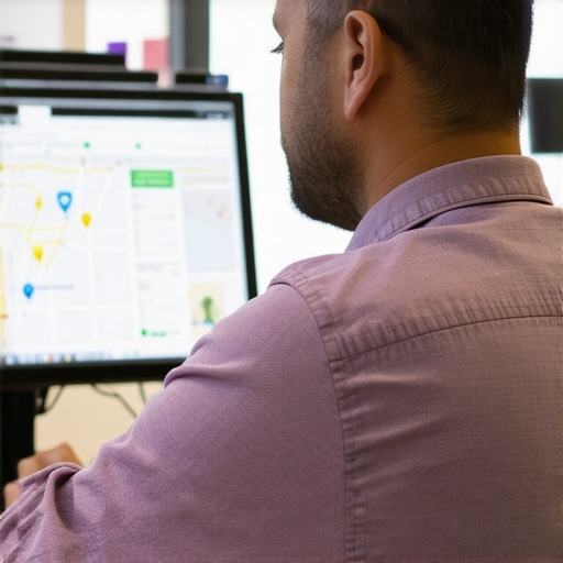 Business owner working on Google Maps profile optimization