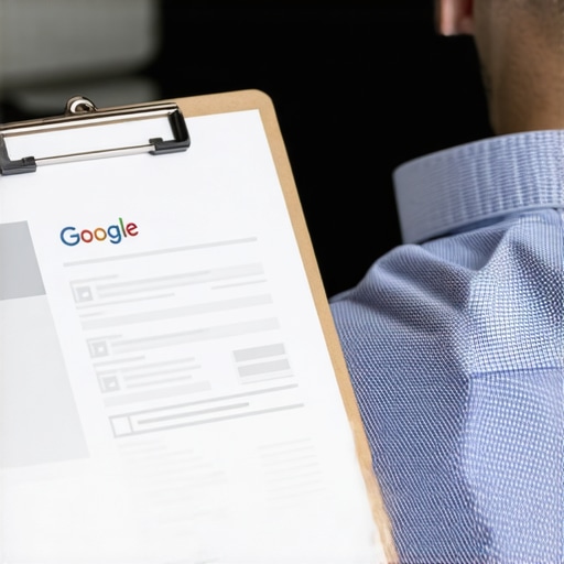 Business owner conducting Google Maps profile audit with checklist