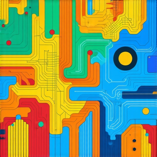 Illustration of a complex map showing data layers and AI signals for local SEO.