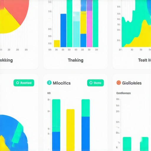 Screenshot of a digital dashboard displaying Google Maps ranking metrics and analytics for local SEO