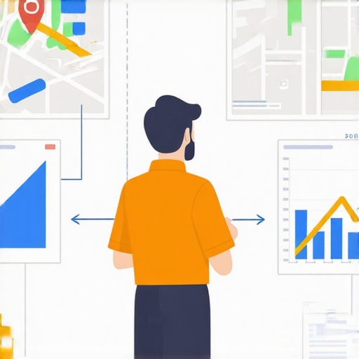 Business owner analyzing local SEO and map ranking signals