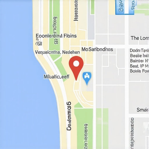 Diagram showing complex Google Maps ranking signals, local data points, and AI influence.