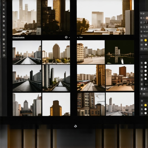 Optimizing Media for AI Recognition A person editing geotagged images and metadata on a computer for local map optimization.