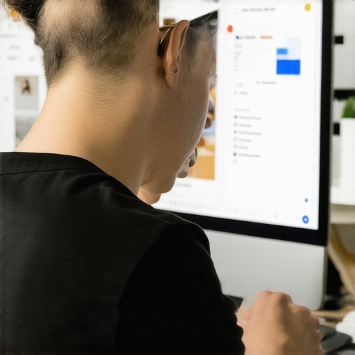 Person making changes to Google My Business profile on a laptop