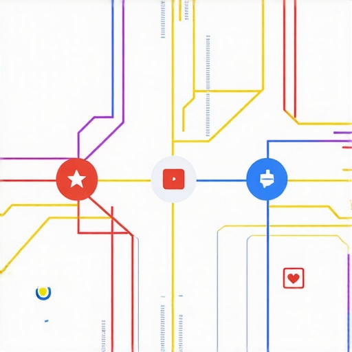 Diagram showing interconnected SEO signals influencing Google Maps rankings.